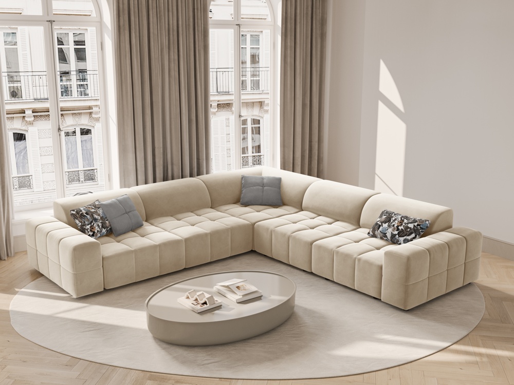 CXL by Christian Lacroix: Canapé D'Angle Symétrique, "Luc", 5 Places, 287x287x70
Fabriqué en Europe - canapé d'angle symétrique 5 places