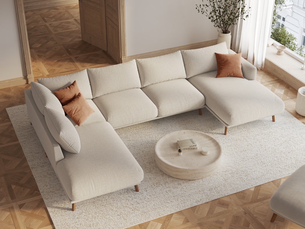 CXL by Christian Lacroix: Margot - canapé d'angle panoramique 6 places